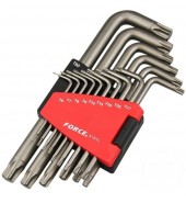 Набор ключей TORX Г-образных длинных 15пр. (Т6-Т60) FORCE (5151L)