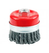 Щетка-крацовка чаш. кручен. с кольцом 65мм М14 VOREL (06974)
