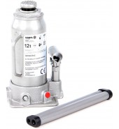 Домкрат гидравлический бутылочный 465мм. 12т. с клапаном VOREL (80060)