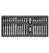 Набор спец. бит TORX Tam., RIBE (42пр.) S2 HRC58-62 YATO (YT-0420)