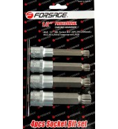 Набор головок-бит 100мм. 4пр. (М12-М18) FORSAGE (4043)