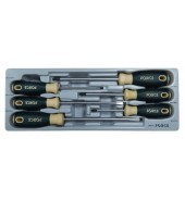 Набор отверток 6пр. (SL 5.5,6.5,8.PH 1,2,3) в лотке ROCK FORCE (2068)