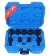 Набор головок для поврежденных болтов и гаек, 3/8" 10пр. (10, 11, 12, 13, 14, 15, 16, 17, 19мм), в кейсе ROCK FORCE (RF-910U2)
