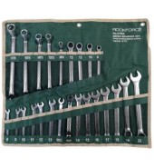 Набор ключей универсальный  24пр;комбинированные 13пр, накидные75гр, разрезные 2пр, трещоточные 4 пр на полотне ROCK FORCE (RF-5148R)