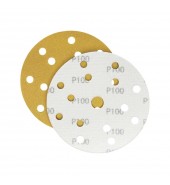 Шлифлист d150 мм 15 отверстий P100 (оксид алюминия на бумаге) Гамматест M3-255D150P100
