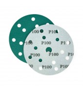 Шлифлист d150 мм 15 отверстий P100 (цирконий на пленке) Гамматест SL312GP100