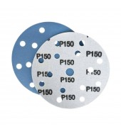 Шлифлист d150 мм 15 отверстий P150 (цирконий на пленке) Гамматест SL312BP150