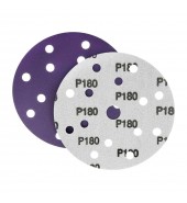 Шлифлист d150 мм 15 отверстий P180 (керамика на пленке) Гамматест SL712PP180