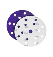 Шлифлист d150 мм 15 отверстий P80 (керамика на бумаге) Гамматест SL737PP80