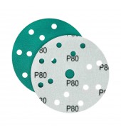 Шлифлист d150 мм 15 отверстий P80 (цирконий на пленке) Гамматест SL312GP80