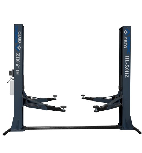 Установка 2-х стоечного подъемника г/п 5 т для коммерческого транспорта c нижней синхронизацией