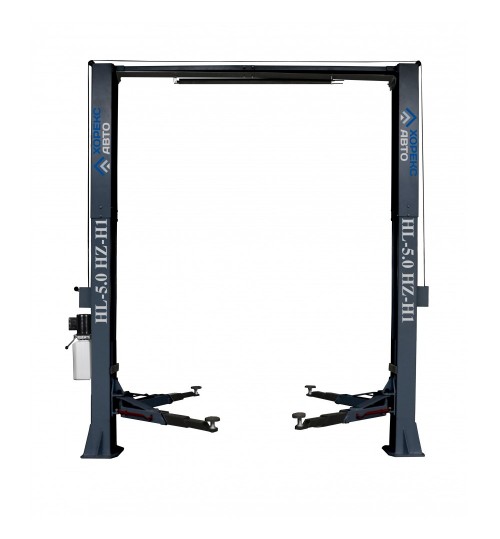 Установка 2-х стоечного подъемника г/п 5 т для коммерческого транспорта c верхней синхронизацией