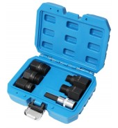 Набор резьбовых адаптеров для демонтажа форсунок 6пр.(М14х1.5, М17х1.0, М20х1.0, М25х1.0, М27х1.0, Н10 с отверстием), в кейсе ROCK FORCE (RF-904G14)