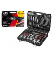 Набор головок и ключей 216пр. 1/4",3/8",1/2"  (6 граней) PRO STARTUL STUTTGART (PRO-216S) 