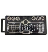 Набор метчиков и плашек метрический 16пр, в пенале ROCK FORCE (RF-PD016-1)