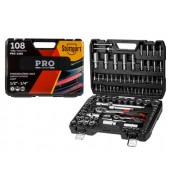 Набор головок и бит 108пр. 1/4",1/2" (6 граней) PRO STARTUL STUTTGART (PRO-108S)