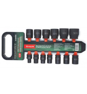 Головки ударные, набор 13пр., 1/2" (10, 12-15, 17, 19, 21, 22, 24, 27, 30, 32мм)  ROCK FORCE (RF-4139MPB)