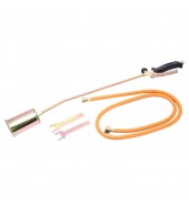 Горелка газовая кровельная с регулятором, клапаном и гибким шлангом (сопло 60мм, L-740мм, L шланга-1.5м ), на блистере