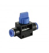 Фитинг для пластиковых трубок с краном 8x8мм ROCK FORCE (SHVFF08-08)