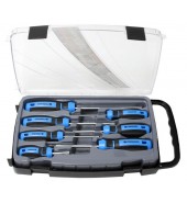 Набор отверток магнитных (SL6х150,5х100,3х75,6х38мм,PH2х100,1х75,0х75мм) 7пр.в футляре FORSAGE (F-20714A)